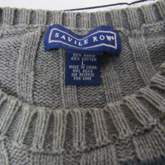 Savile Row men's striped crewneck sweater - Picture 5 of 5